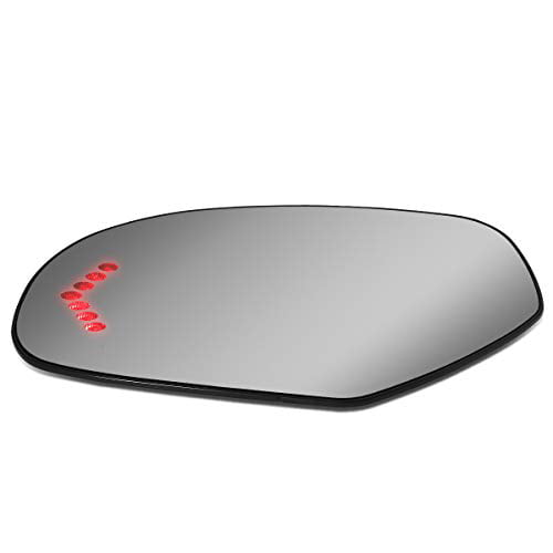 DNA Motoring SMP-060-L Left/Driver Side Door Rear View Mirror Glass w/Heater+LED Turn Signal 
