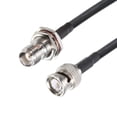 thumbnail image 3 of RG58 Coaxial Cables,BNC Male to BNC Female Bulkhead mount Low Loss RF Coaxial Cable 1.6FT Black 2Pcs, 3 of 4