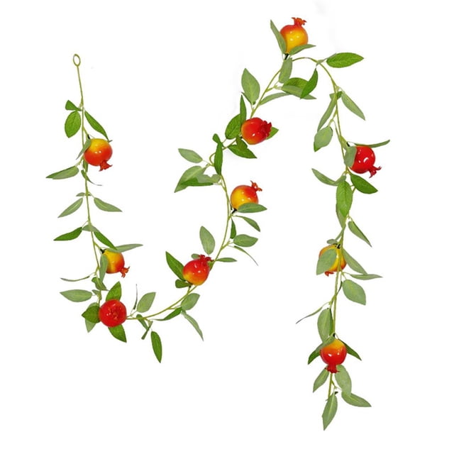 Billuyoard Fondo de decoración de boda de 178cm, guirnaldas de Granada, hojas de plantas artificiales, vides, guirnalda colgante de pared, decoración de Almacenamiento y organización del hogar Billuyoard HA023372-00