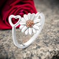thumbnail image 5 of Versatile Rotatable Adjustable Anxiety Relieving Pressure Relieving Silver Plated Zircon Ring for Finger, 5 of 5
