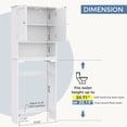 thumbnail image 7 of Gianna Wooden Over-the-Toilet Storage Rack, Bathroom Organizer Shelf for Toilet & Towels, Freestanding Toilet Shelf，White, 7 of 7