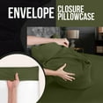 thumbnail image 4 of Fundas de almohada Utopia Bedding Queen, paquete de 4 unidades, microfibra, color oliva, 4 of 7