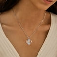 thumbnail image 3 of Beautlace 925 Sterling Silver Rose Heart Necklace,Rose Flower Pendant Necklace Jewelry Birthday Christmas Valentines Mother's Day Gifts for Women Mom-April, 3 of 12