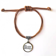 thumbnail image 1 of Great Power Comes Great Responsibility Bracelet Leather Hide Rope Wristband Brown Jewelry, 1 of 3