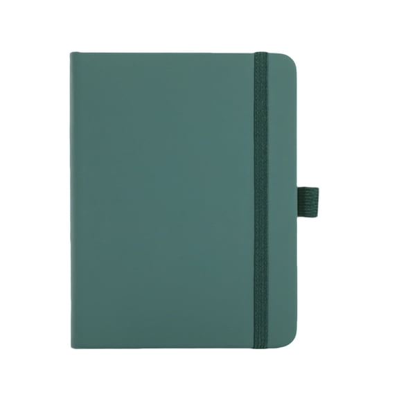 FXMLRLK 1 Pack Hardcover Journal Notebooks Journaling Notebook Wide Ruled PU Leather Ruled Lined Journals with Pen Holder for Home Business Work Writing, A6 Blackish Green