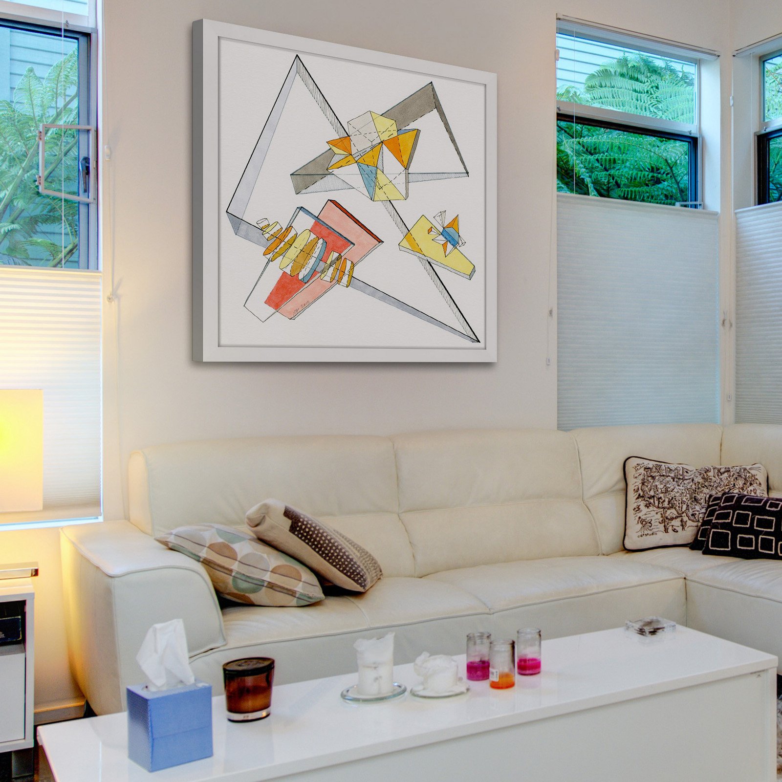 "Triangle Entrapment" Framed Painting Print
