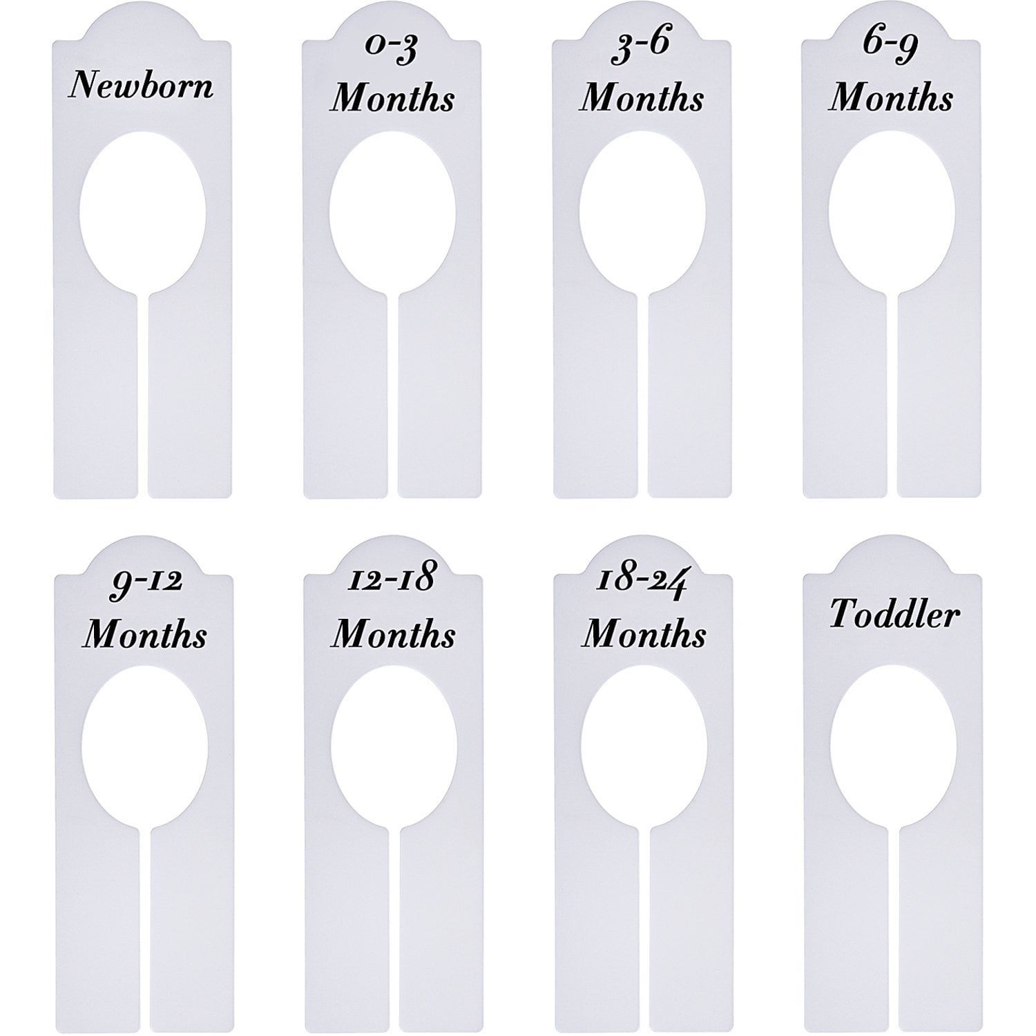 8 Baby Wardrobe Dividers Plastic Clothes Organisers Size From Newborn To Toddler 