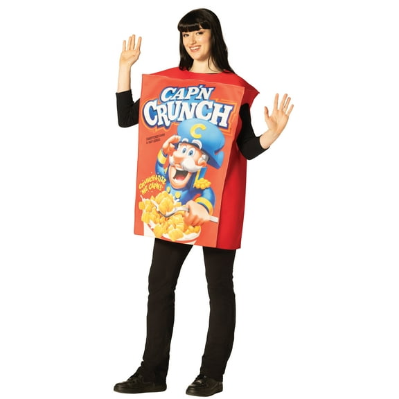 Imposta Costumes Cap'n Crunch Cereal Box Halloween Costume, Red, Adult One Size, 30080-OS