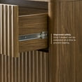 Mopio MidCentury Modern Dresser Credenza, Waveform Panel, 3 Drawers