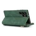 thumbnail image 5 of SaniMore Samsung Galaxy S22 Ultra Case (6.8" 2022) with Zipper Wallet & Wrist Strap & Magnetic Closure Card Slots Kickstand Slim Full-around Protective Business Cover for Galaxy S22 Ultra, Darkgreen, 5 of 15