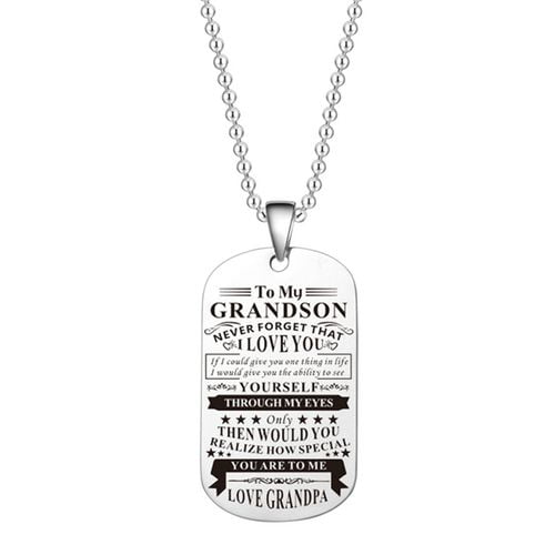 dog tag necklace for grandson