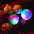 thumbnail image 3 of Paquete de 4 bolas de perro que brillan intensamente bola hinchable que brilla intensamente Led Flash Spike Pet Ball Grinder Ball Pet Light,11 Feliz Sencillez, 3 of 5