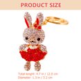 thumbnail image 2 of Rabbit Keychain Backpack Hanging Pendant Metal Rabbit Pendant Shiny Bunny Keyring, 2 of 8