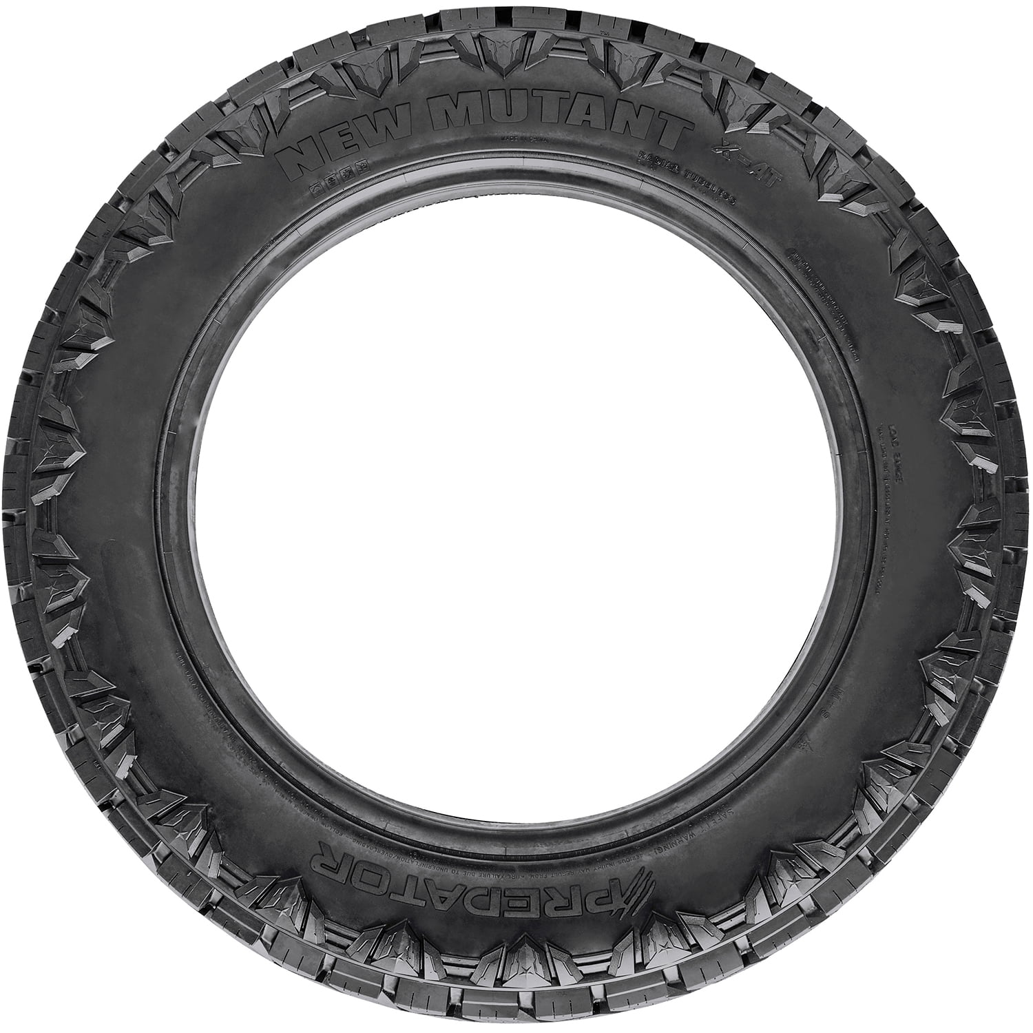 Tire Predator New Mutant X-AT LT 37X12.50R26 Load F 12 Ply AT A/T All Terrain