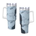 thumbnail image 1 of Vaso de 40 oz con asa y tapa con pajita de Stranger Things, taza aislada, botella de agua de acero inoxidable, taza de viaje, portavasos, regalo, 1 of 1