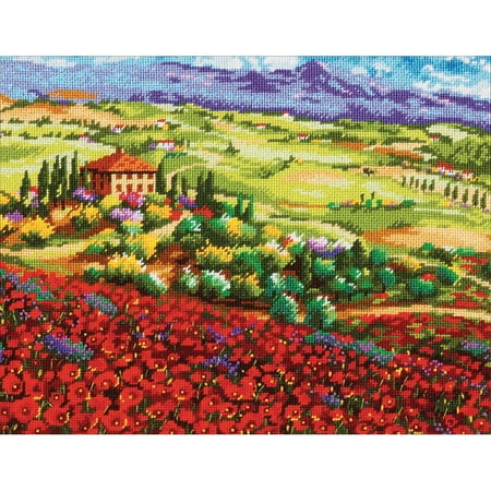 Poppies Thread - Tuscan Poppies Needlepoint Kit, 14