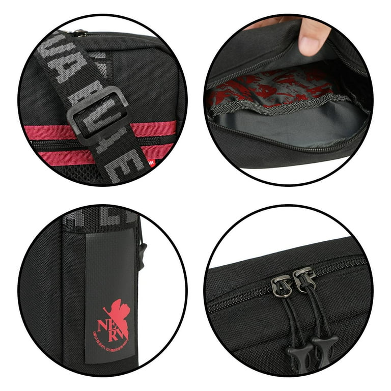 FIREFIRST Evangelion Festival Crossbody Shoulder Bags for Fashion Women Men  purse. Black W15×H23×D8cm 