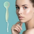 thumbnail image 2 of Unique Bargains 1 Pc Soft Silicone Facial Cleansing Brush with Long Handle Green 5.91"x1.77", 2 of 6