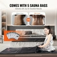 thumbnail image 6 of Sauna Blanket for Detoxification, Portable Far Infrared Sauna for Home Relaxation, 1-6 Level Adjustable Temprature Rannge 95-185°F , 1-60 Minutes Timer, Far Infrared Carbon Heating Sauna Bag, 6 of 7