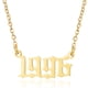 thumbnail image 1 of Collar con colgante de número de año de nacimiento, collar de acero inoxidable con número de oro y cumpleaños, joyería de cadena para mujer y niña Xemadio LRWJ198-10, 1 of 6