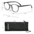 thumbnail image 4 of EYE ZOOM 3 Pack Retro Round Plastic Frame Reading Glasses for Men and Women, Grey, +1.75, 4 of 5
