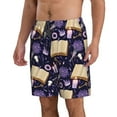 thumbnail image 2 of Kdxio Lavender Flowers Pattern Mens Casual Shorts - Drawstring Summer Beach Sports Shorts for Men, 2 of 9