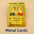 thumbnail image 1 of Tarjeta de Metal para P okemon, juego de cartas brillantes, Charizard, Mewtwo, Vmax, regalo de juguete para niños, inglés y francés, nuevo, 1 of 1
