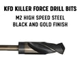 thumbnail image 2 of FRKSMD-- KFDRSD3/8X27/64 27/64" Reduced Shank High Speed Steel Black & Gold KFD Drill Bit with 3/8" Shank, KFD Series, 2 of 4