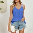 thumbnail image 3 of Drses Women's Tank Tops Women's Summer Fashion Casual Solid V-Neck Sleeveless Casual Loose Blouses Tops Womens Summer Tops, 3 of 3
