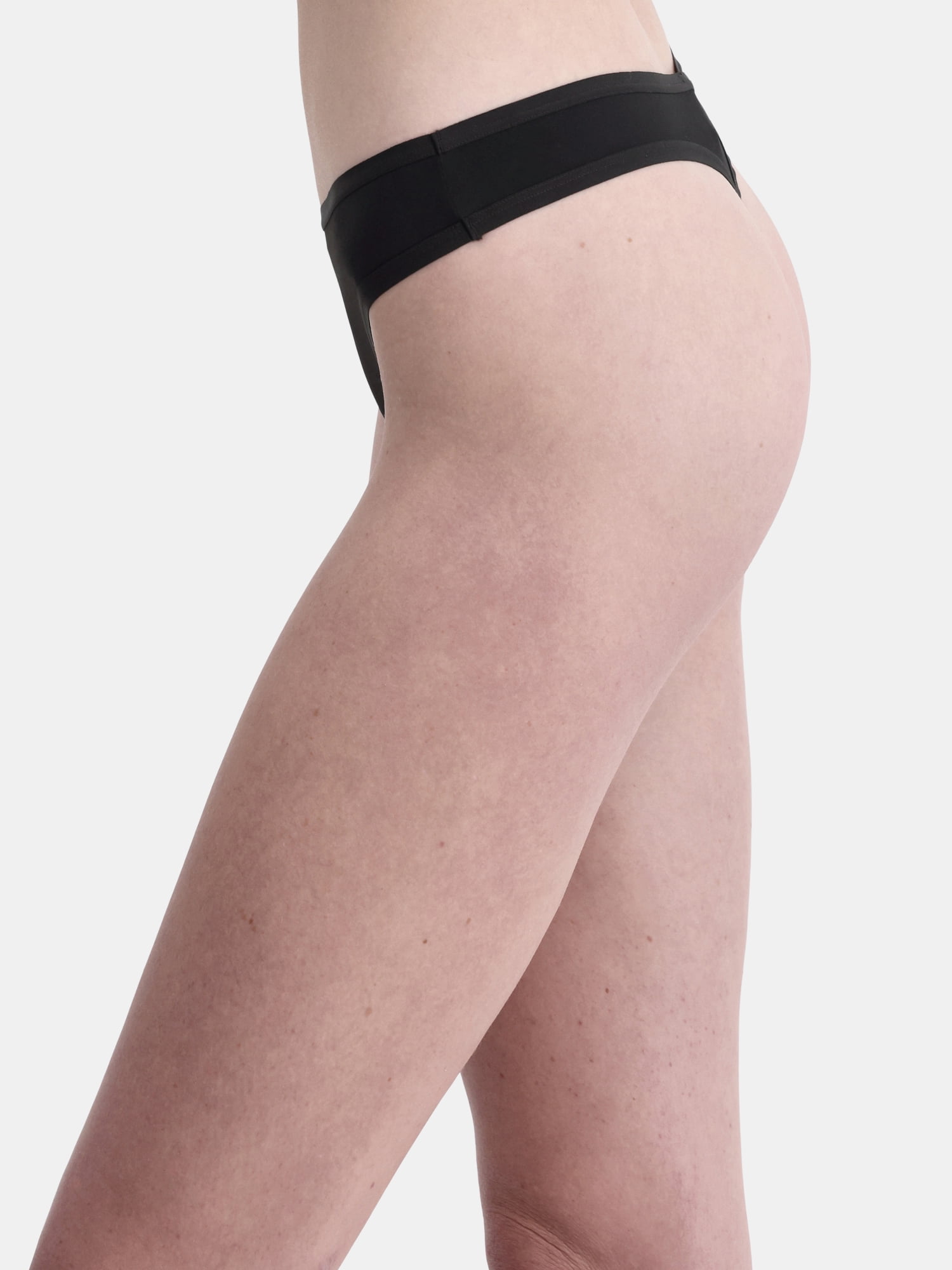 (3 pack) No Boundaries Micro Thong Panty with Mesh, Women’s and Women’s Plus, Sizes XS-XXXL
