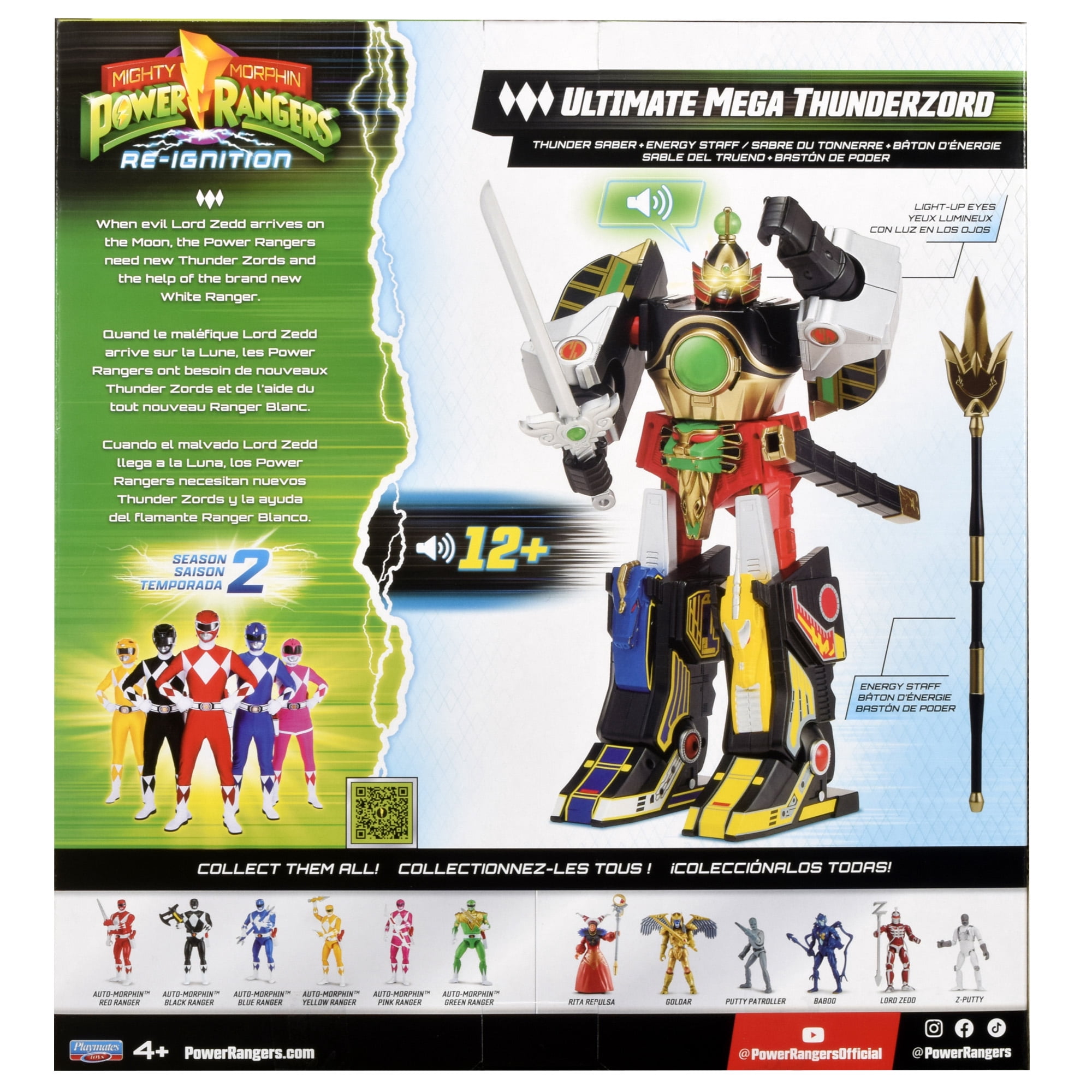 Mighty Morphin Power Rangers: Re-Ignition - Ultimate Mega Thunderzord (Season 2) Electronic Figure by Playmates Toys