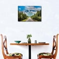 thumbnail image 5 of Railroad Mountain Canvas Wall Art, Scenic Railway Through Forest Print, Wilderness Nature Artwork for Living Room Bedroom Cabin Decor, Ready to Hang, 5 of 6