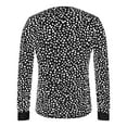 thumbnail image 3 of Oplxuo Women's Long Sleeve Leopard Blouses Dressy Crew Neck Patchwork Loose Tops Casual Ladies Tunic T-Shirts, 3 of 4