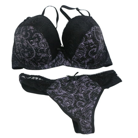 HCNTES Sexy Lingerie for Women - 2 Piece Lace Teddy Lingerie Set with Underwired Bra for a Sensuous Silhouette M Black