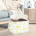 thumbnail image 5 of Pretty pastel floral pattern Foldable Kids Toy Chest with Flip-Top Lid, Collapsible Fabric Toy Storage Organizer/Bin/Box/Basket/Trunk for Toddler, 5 of 5