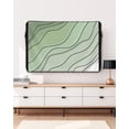 thumbnail image 3 of Outdoor TV Cover 40 to 43 Inch Weatherproof, Abstract Beach Coastal Waterproof TV Screen Protector for Outside Decor with Zipper and Pocket 40"L x 25"H , Ombre Sage Green Geometric, 3 of 7