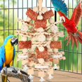 thumbnail image 5 of Bird Toys - Natural Corn Cob and Loofah Slices for Large Parrots, Like African Grey, Macaws, Cockatoos and Amazon Parrot - Wooden, 5 of 12