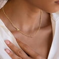 thumbnail image 6 of Easter Basket Stuffers for Teens - Sideways Initial Birthstone Necklaces for Women Teen  14K-Gold-Plated Dainty Initial Necklaces for Women Birthstone Necklace Jewelry Easter Gifts, 6 of 19