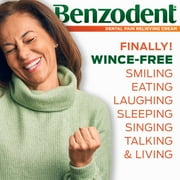Benzodent Dental Pain Relieving Cream, Denture Tooth and Gum Pain, 1 oz
