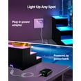 thumbnail image 6 of VEVOR LED Lighted Liquor Bottle Display, 3 Tiers 20 Inches Whiskey Rack, Supports USB, Illuminated Home Bar Shelf with RF Remote & App Control, 9 Static Colors, Acrylic Lighted Shelf for 15 Bottles, 6 of 9