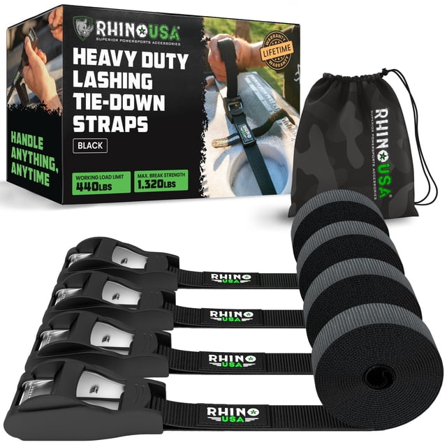 Correas de Amarre para Carga Rhino USA con Resistencia de Ruptura de 1.320 lb