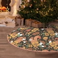 thumbnail image 5 of Daiia Squirrel Mushroom Yellow Flower Drawing Merry Christmas Tree Skirt , Xmas Large Lace-up Tree Skirt, Santa Snowflakes Rustic Home Decorations New Year Party Farmhouse Decor-30", 5 of 6