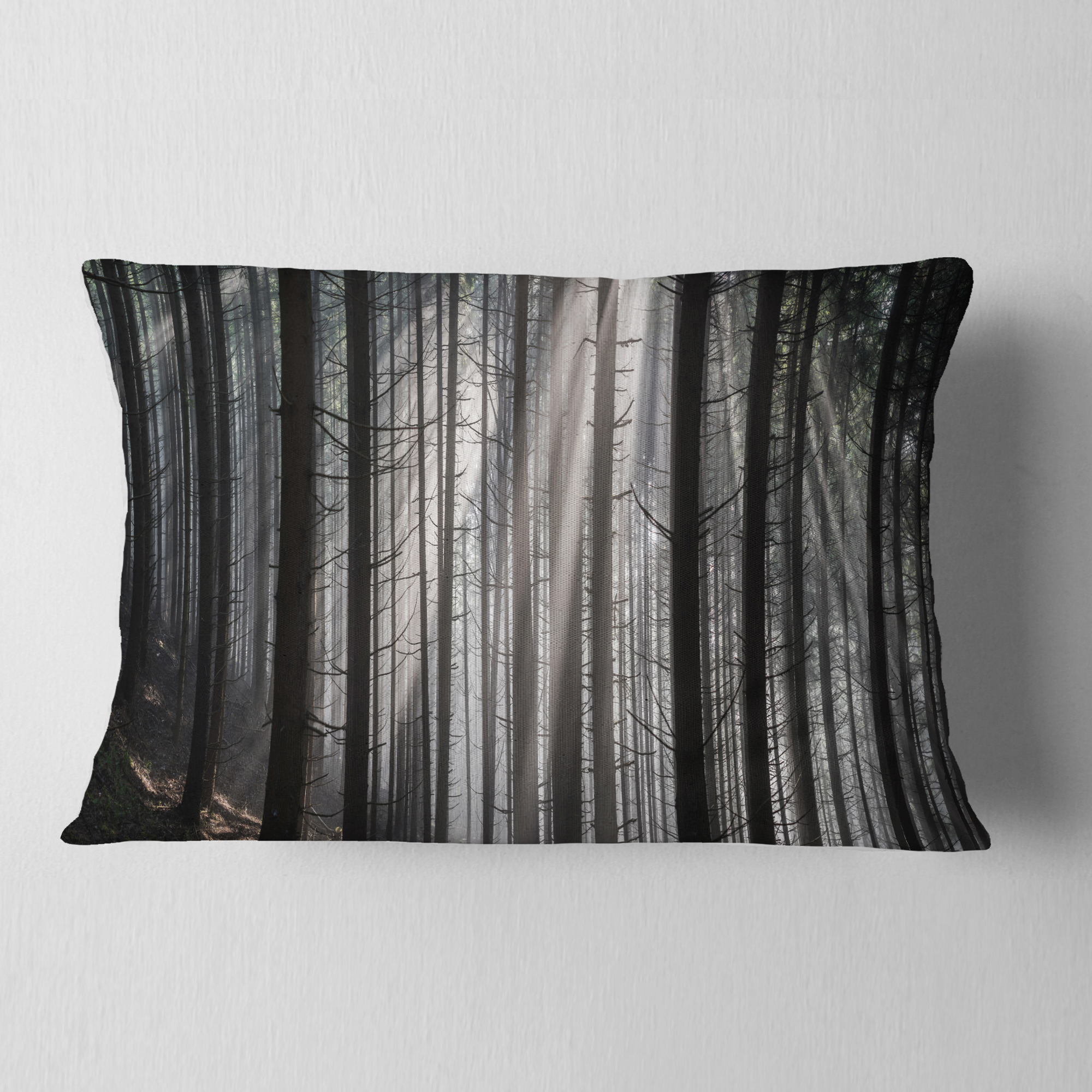 Designart 12" x 20" Multi-color Polyester Throw Pillow