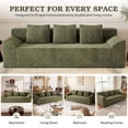 thumbnail image 6 of HSUNNS 71" 3 Setaser Sofa, Comfy Extra Deep Seat 3 Seater Couch for Living Room with Soft Upholstered, Free 3 Pillows, No Assembly Required, Green, 6 of 7