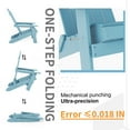 thumbnail image 4 of WINSOON All Weather HIPS Outdoor Folding Adirondack Chair Outdoor Garden Patio Chair-Baby blue, 4 of 5