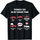 thumbnail image 1 of Camiseta de Mujer con Frase Divertida "En Mi Tiempo Libre Miro y Manejo Autos" - Talla Extra Grande, Negro, 1 of 7