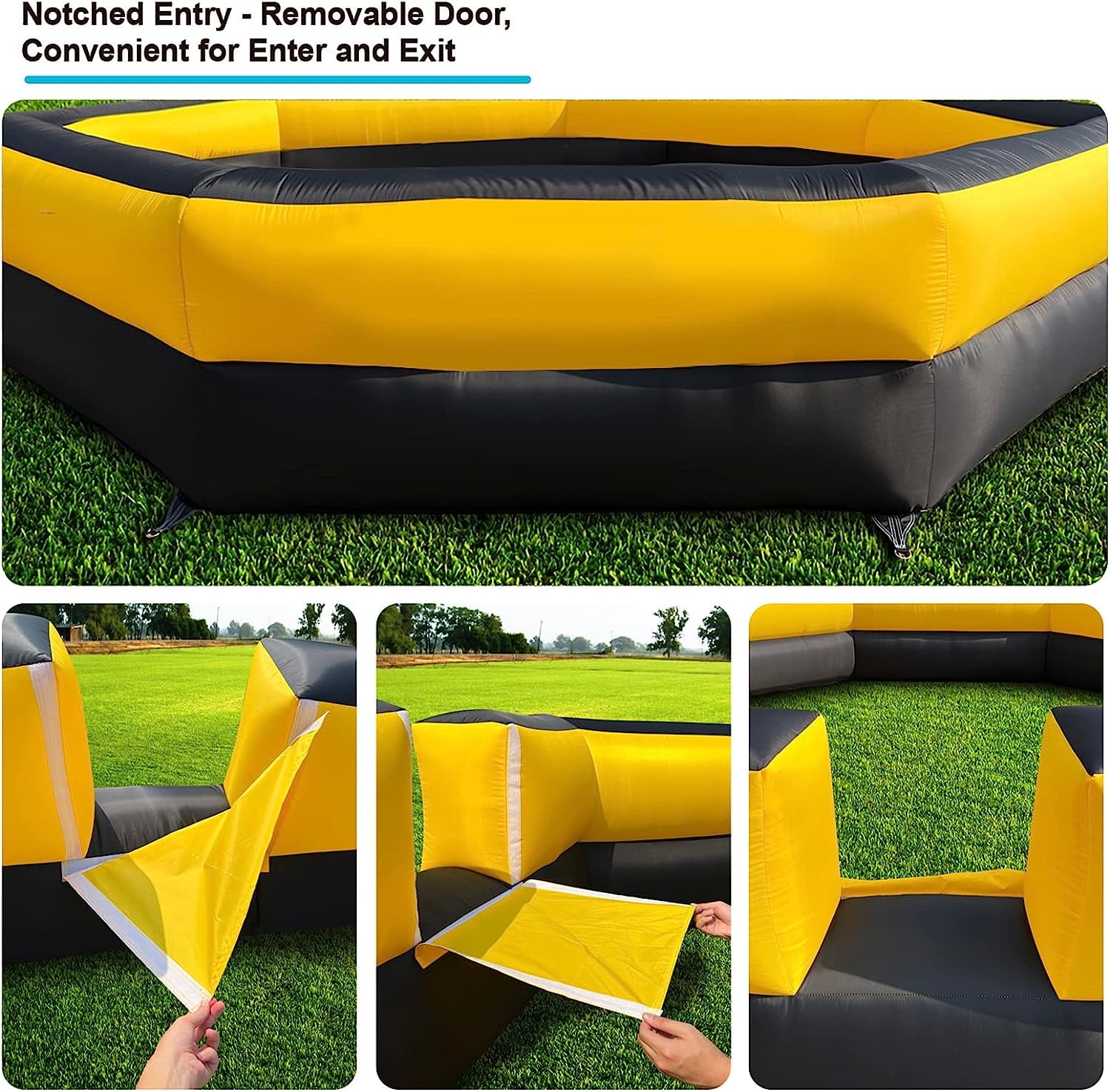 OZIS Gaga Ball Pit Inflatable 15FT with Built-in Blower, Portable Gaga Pit for Indoor Outdoor School Family Activities Easy to Setup