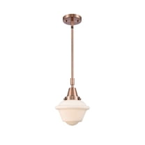 447-1S-AC-G531-Innovations Lighting-Oxford - 1 Light Stem Hung Mini Pendant In Traditional Style-9.13 Inches Tall and 7.5 Inches Wide-Antique Copper