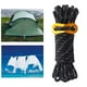 thumbnail image 4 of Cuerda de campamento Cola Guy Lines Tent Cord 5 mm 13 pies alta resistencia con tensor de ajuste negro, 4 of 8