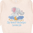 thumbnail image 3 of Inktastic My Great Grandpa Loves Me Cute Elephants Clouds Moon Stars Toddler Sweatshirt, 3 of 4